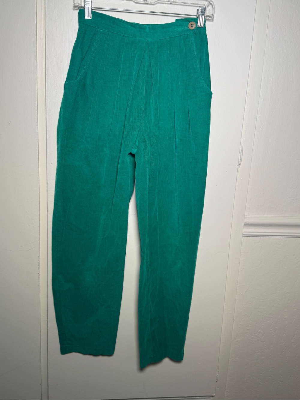 Liz Claiborne Women's Teal Corduroy Pants - Casual Tailored Fit Vintage Size 6
